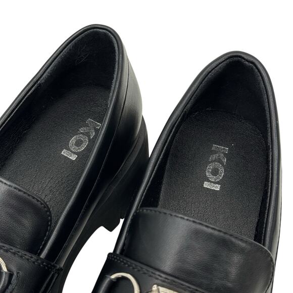 Koi Dolls Kill Silent Dusk Owl Pentagram Chunky Loafers 7 Women's Gothic Vegan - Picture 11 of 12